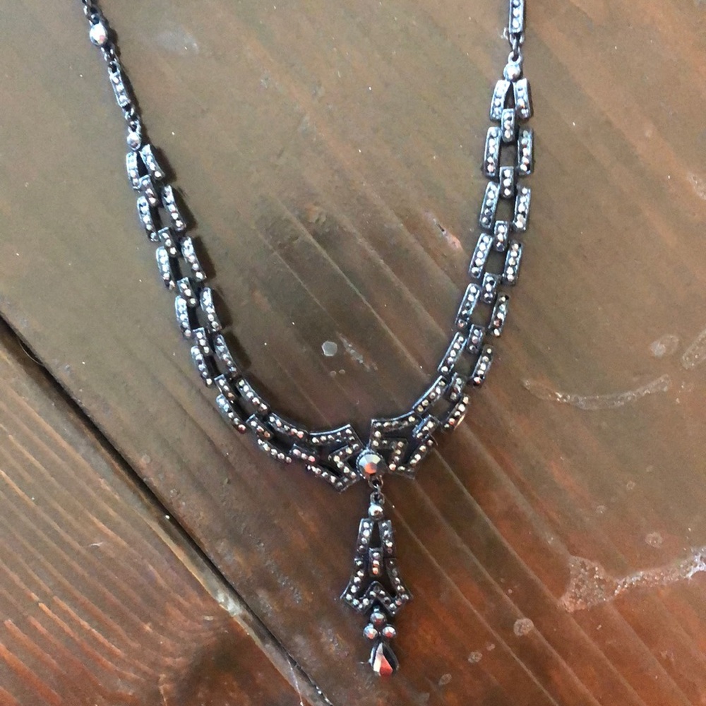 Black Statement Chocker Necklace - image 4